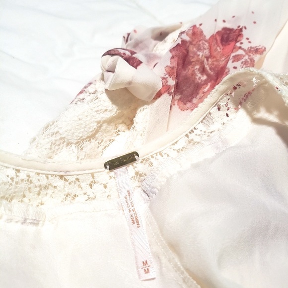 FREE PEOPLE Accordion Pleat Chiffon Dress Sz M - Picture 5 of 7